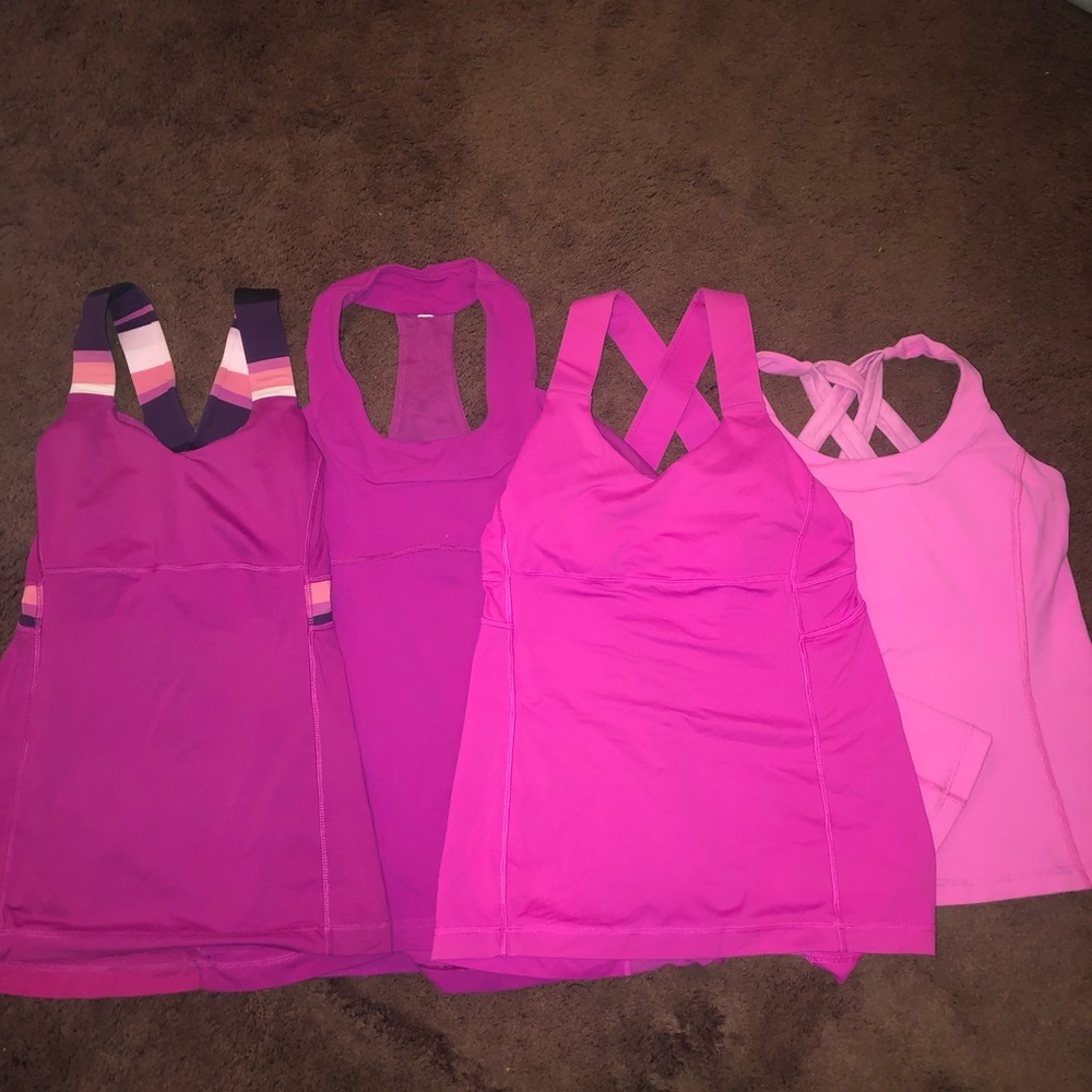 4 used lululemon tanks